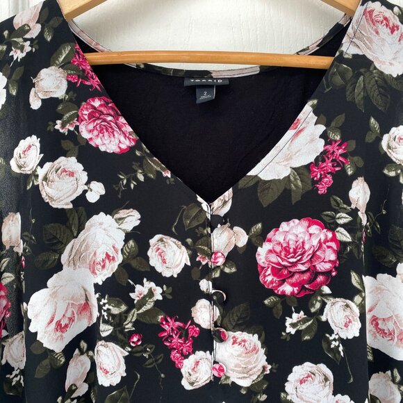 Torrid - Floral Georgette Knit Back Tank - Picture 6 of 11